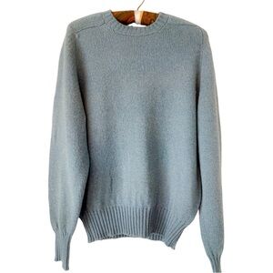 VINTAGE Pre-1972 Robert Kirk Ltd. BLUE 100% New Wool Crew Neck Sweater Size: 38